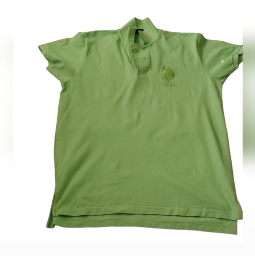 Polo men neon green pullover shirt size 2X slim fit - Picture 15 of 15